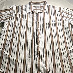 Huntington BC Men's 2XL Striped Short Sleeve Button Collared Polo (98)